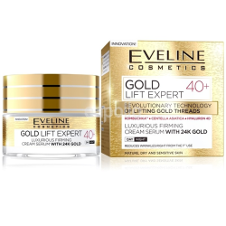 Gold Lift Expert 40+ luksusowy ujędrniający krem-serum z 24k złotem dla cery dojrzałej dzień/noc 50ml