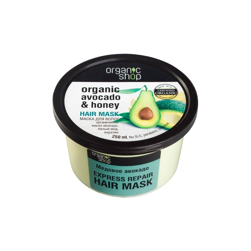 Organic Avocado & Honey Hair Mask regenerująca maska do włosów Miodowe Awokado 250ml